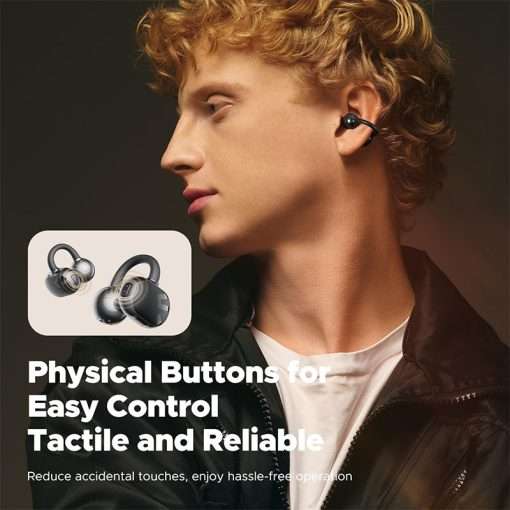 SoundPEATS POP Clip Wireless Open Ear Earbuds, Button Control, Lightweight, 30H Playtime, IPX5, Bluetooth 5.4 Immersive Audio, Sports Running - Image 5