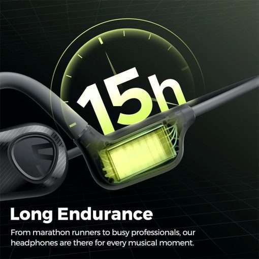 Soundpeats RunFree Lite2  Open-Ear Air Conduction Sport Blutooth Earphones - Black - Image 5