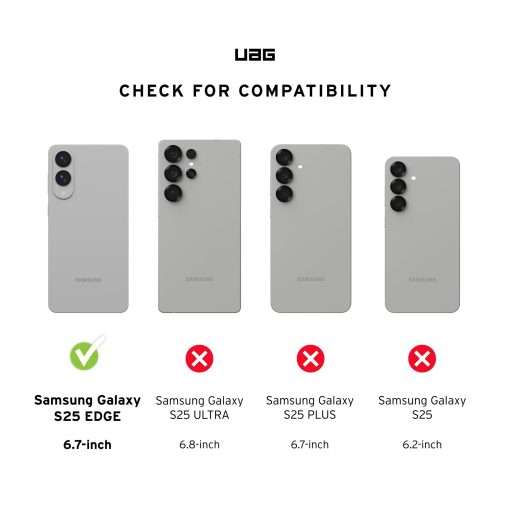 UAG Dot Series Magsafe Compatible Phone Case for Samsung Galaxy S25 Edge - Ash - Image 10