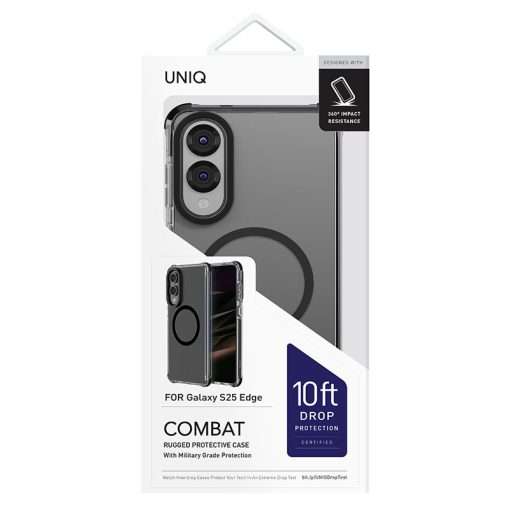 Uniq Combat MagSafe Compatible Phone Case for Samsung Galaxy S25 Edge - Black - Image 7