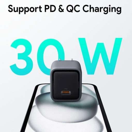 Aukey 30W PD Wall Charger with GaN Technology - PA-C1 - Grey - Image 2