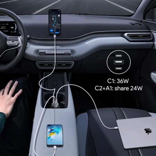 Aukey Pathfinder Mix 3 66W Fast Charging Car Charger -  CC-P1 - Image 4