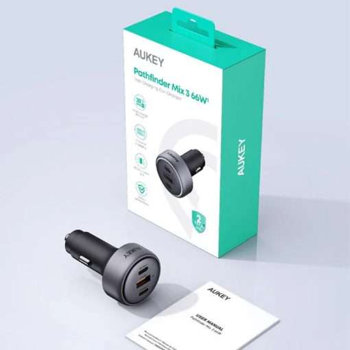 Aukey Pathfinder Mix 3 66W Fast Charging Car Charger -  CC-P1 - Image 7