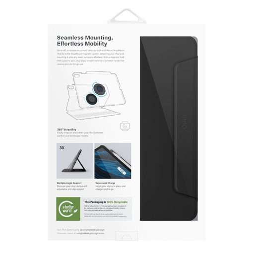 Uniq Rovus Series Magnetic 360 Rotating Case for iPad (A16/10th Gen) - Black - Image 9