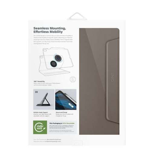 Uniq Rovus Series Magnetic 360 Rotating Case for iPad Air 13 (M2-M3) - Grey - Image 8