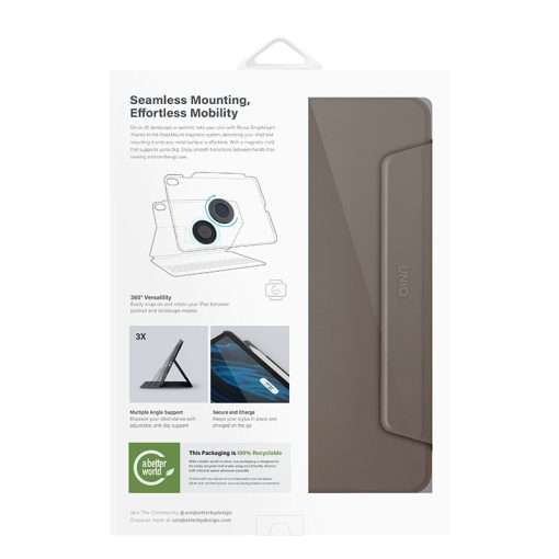 Uniq Rovus Series Magnetic 360 Rotating Case for iPad Air 11 (M2-M3) iPad Air 10.9 (4th/5th Gen) - Grey - Image 8