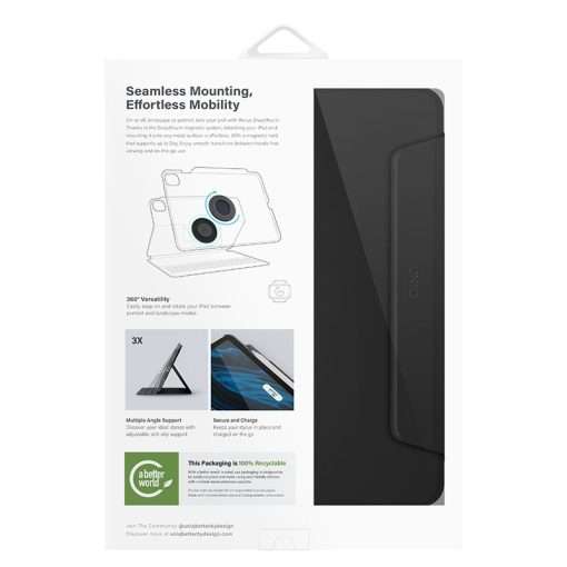 Uniq Rovus Series Magnetic 360 Rotating Case for iPad Pro 11 (M4) - Black - Image 8