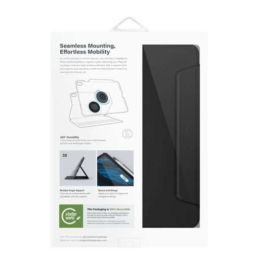 Uniq Rovus Series Magnetic 360 Rotating Case for iPad Air 11 (M2-M3) iPad Air 10.9 (4th/5th Gen) - Black - Image 8