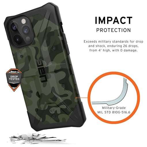 UAG Pathfinder SE Magsafe Compatible Phone Case for iPhone 12 Pro Max – Forest Camo - Image 8