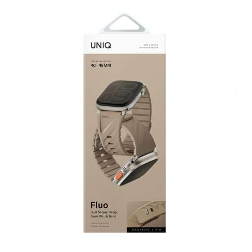 Uniq Fluo Straps for Apple Watch Series 1-10, SE/SE2 and Watch Ultra (40-49mm) - Soft Sand - Image 3