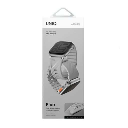 Uniq Fluo Straps for Apple Watch Series 1-10, SE/SE2 and Watch Ultra (40-49mm) - Grey - Image 3