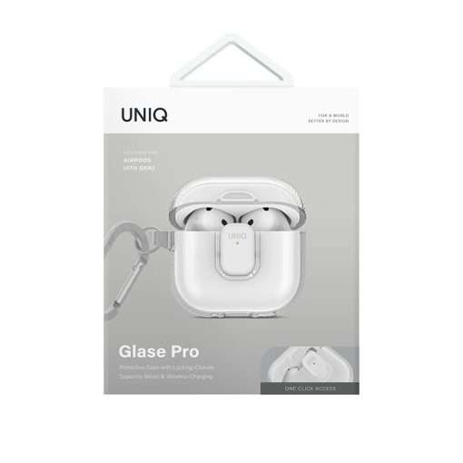 Uniq Glase Pro Lock Case for AirPods 4th Gen – Clear - Image 2