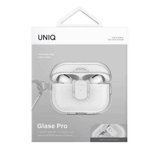Uniq Glase Pro Lock Case for AirPods Pro 2nd Gen - Clear - Image 2